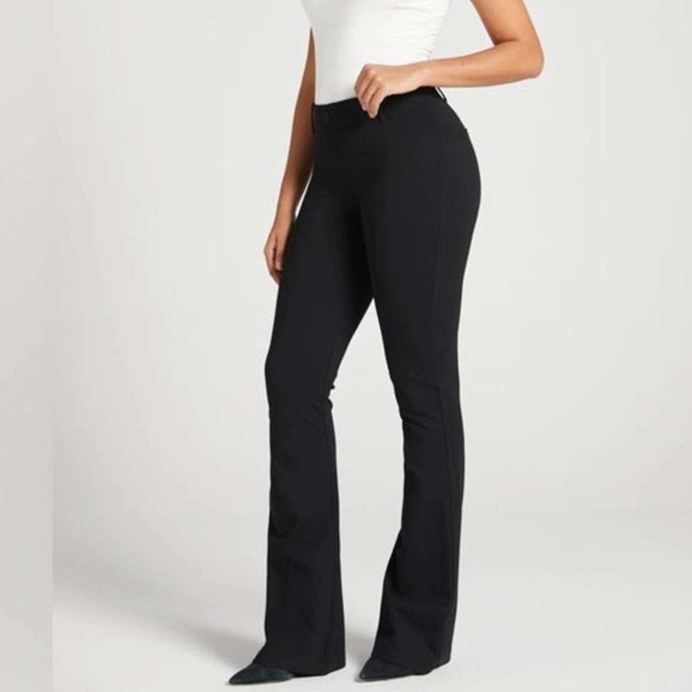 Betabrand Straight Leg Yoga Dress Pants Work wear Trousers Black Womens Small